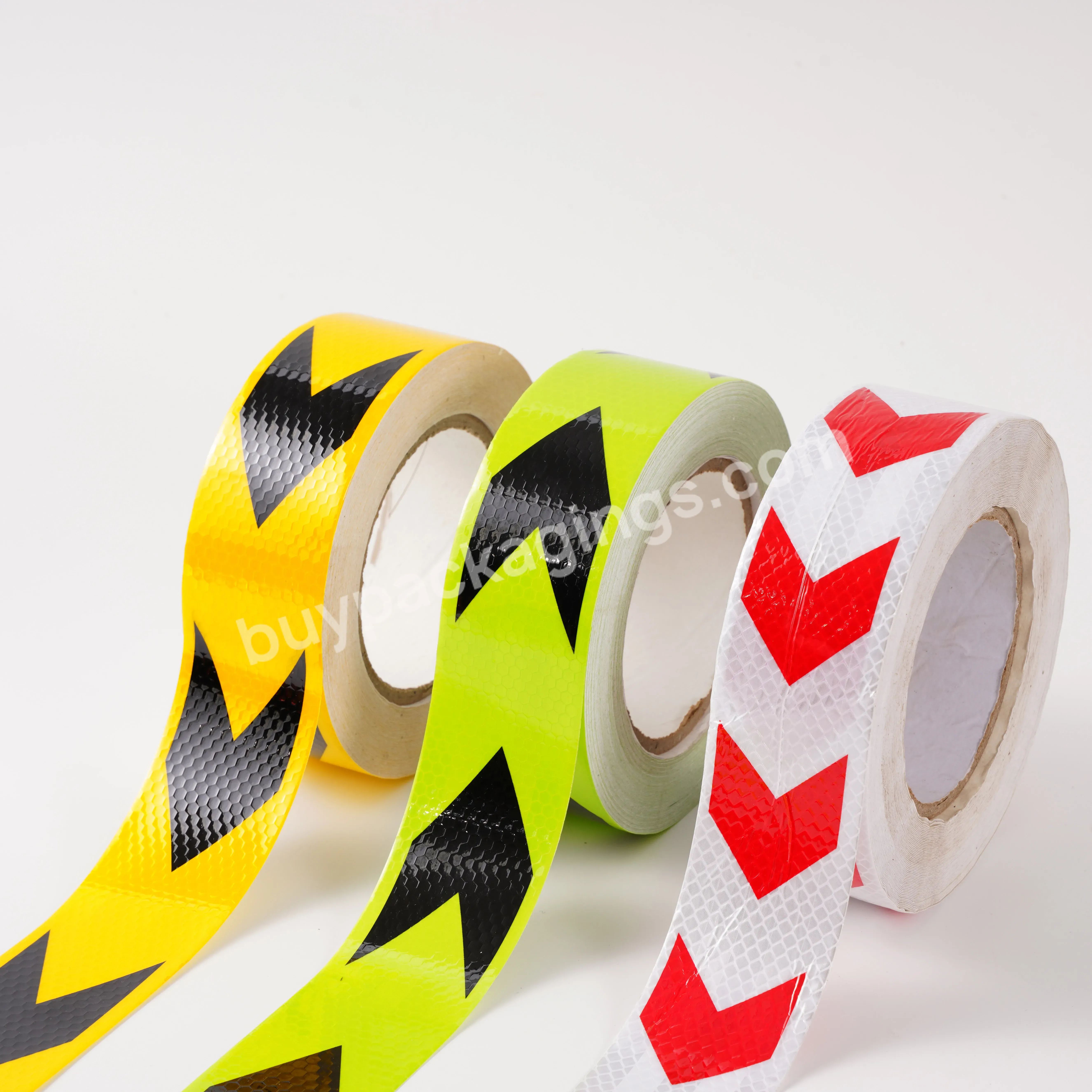 Night Road Reflective Warning Car Tape Arrow Guide Reflective Tape For High Brightness - Buy Red And Yellow Reflective Tape,Magnetic Reflective Tape,Black And White Reflective Tape.