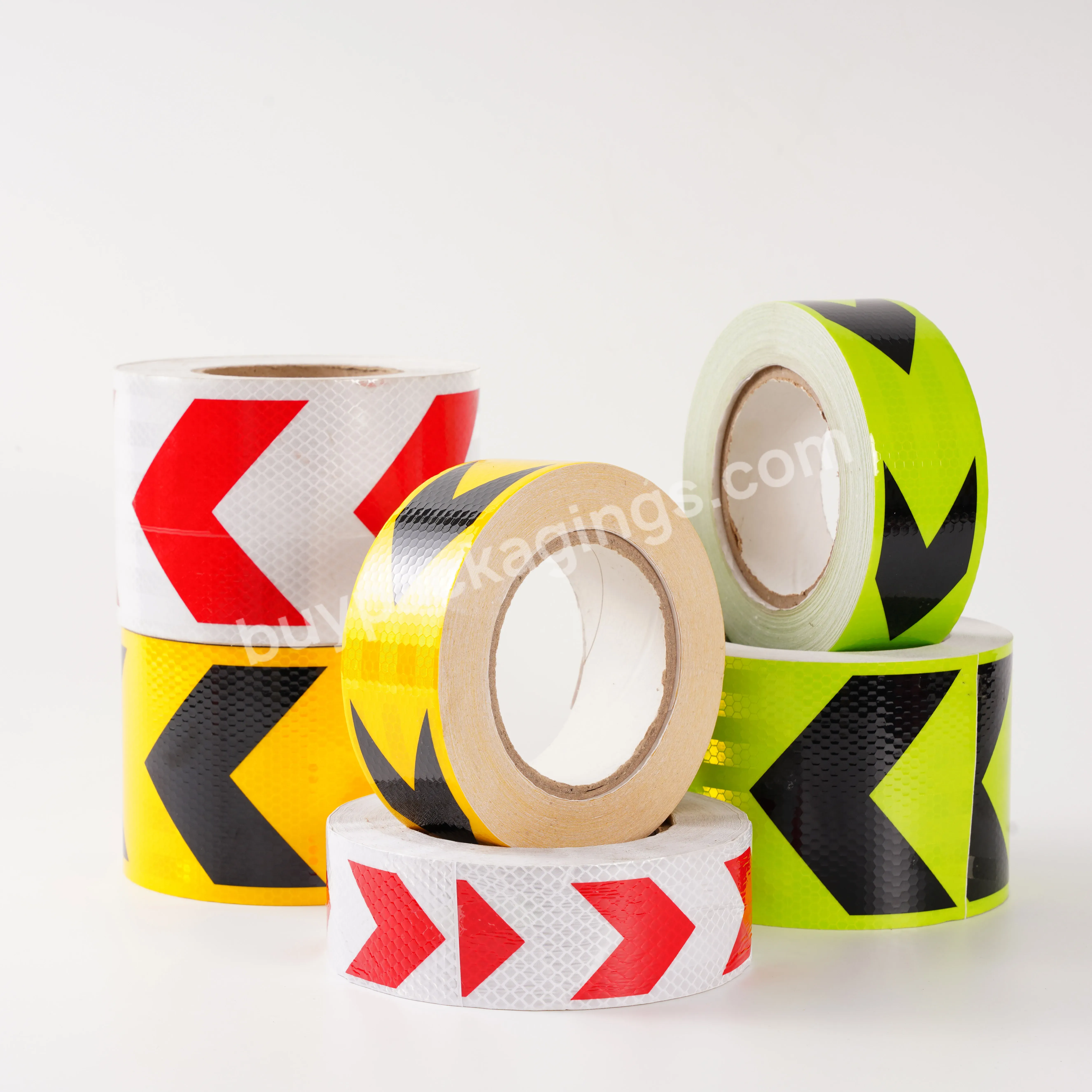 Night Road Reflective Warning Car Tape Arrow Guide Reflective Tape For High Brightness - Buy Red And Yellow Reflective Tape,Magnetic Reflective Tape,Black And White Reflective Tape.