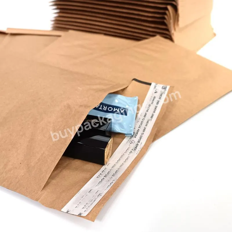 No Plastic 100% Compostable Corrugated Kraft Paper Bubble Envelopes Padded Recyclable Shipping Mailer Bag Honeycomb Mailers