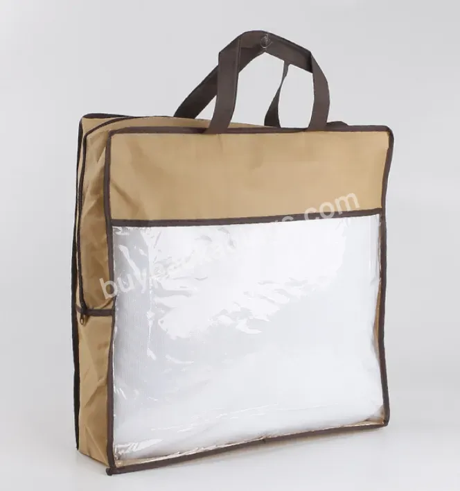 Non Woven Fabric Handbag Home Textile Zipper Packaging Bag Pillow Pillow Pvc Transparent Bag - Buy Nonwoven Packaging Bags,Home Textiles,Cloth Packaging Bag.