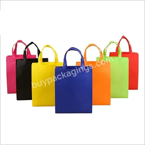 Nonwoven Tote Bag With Logo Foldable Reusable Pp Non Woven Spunbond Shopping Bag