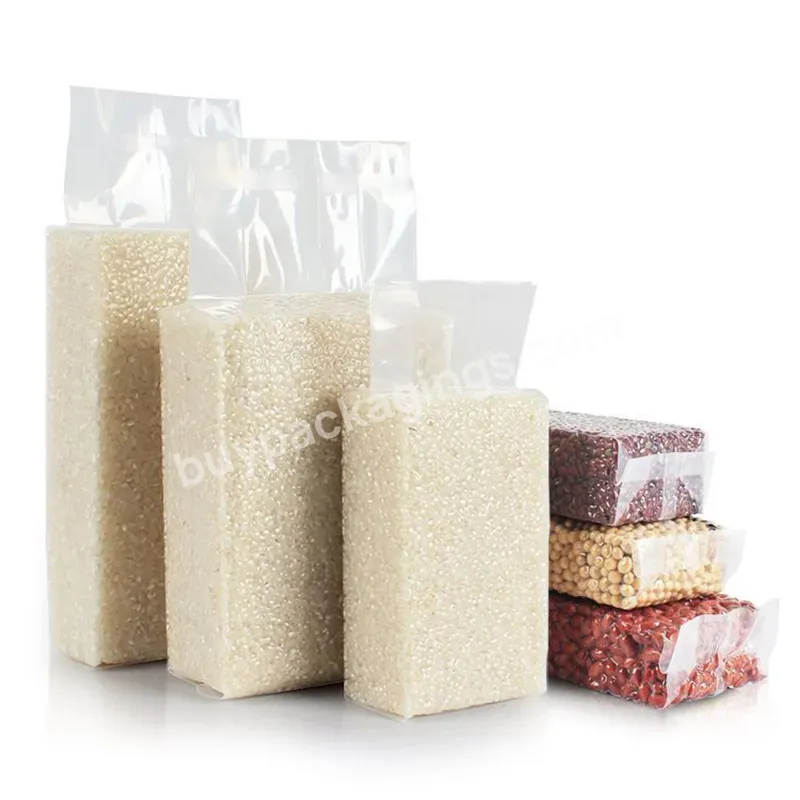 Nylon Vertical 250g Square Composite Material Rice Brick Vacuum Bag - Buy Polyester Film Bags For Food Use,Printable Logo Waterproof Sealed Rice Brick Vacuum Bag,Transparent Pa/pe Plastic Vacuum Bag.