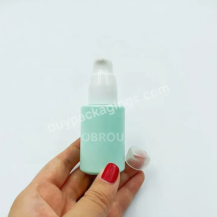 Obrou Empty Frosted Glass Bottle Essential Oil Lotion Glass Bottle With White Plastic Pump Cap For Cosmetic Packing - Buy Lotion Glass Bottle,Glass Bottle With White Plastic Pump Cap,Lotion Glass Bottle For Cosmetic Packing.