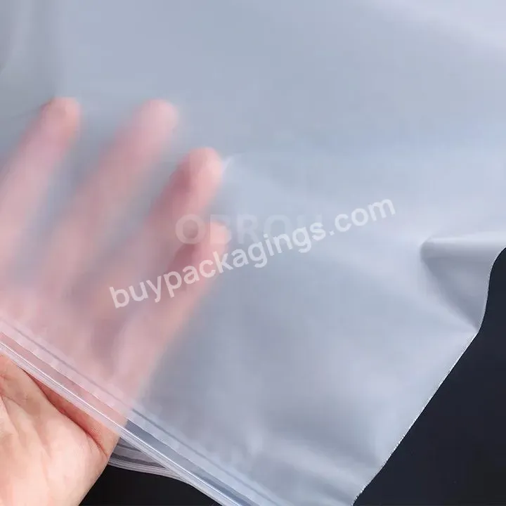 Obrou High Quality Custom Printing Pvc Waterproof Frosted Plastic Ziplock Shipping Clothing Transparent Zipper Bags - Buy Ziplock Bags,Plastic Zipper Bag,Frosted Clothing Bags.