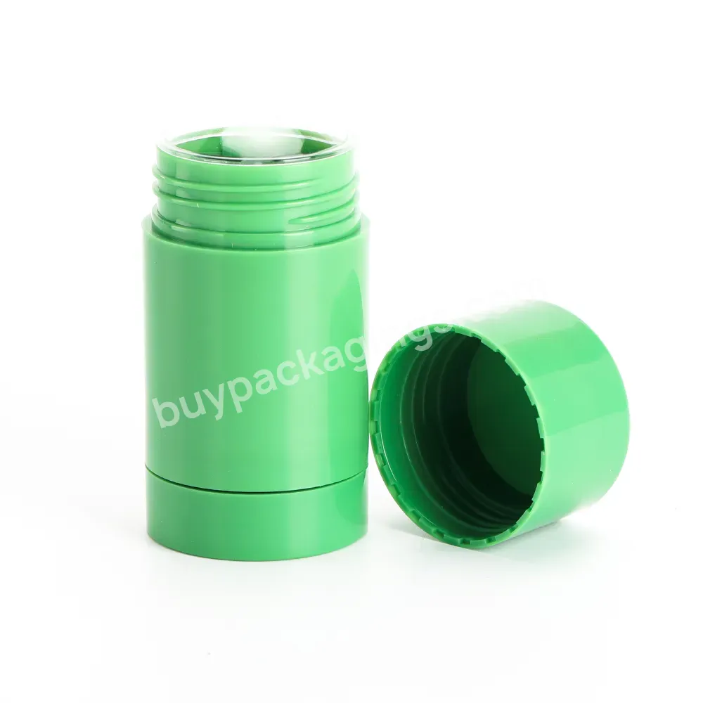 Obrou Package 40g Green Empty Cosmetic Container Aroma Stick Bottom Twist Up Plastic Deodorant Container - Buy Stick Deodorant Containers,Empty Deodorant Stick Container,Deodorant Tubes.