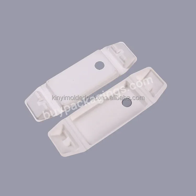 Odm Molded Paper Pulp Packaging Inserts Low Price Custom Molded Pulp Inserts White Paper Pulp Insert For Phone Case Packaging