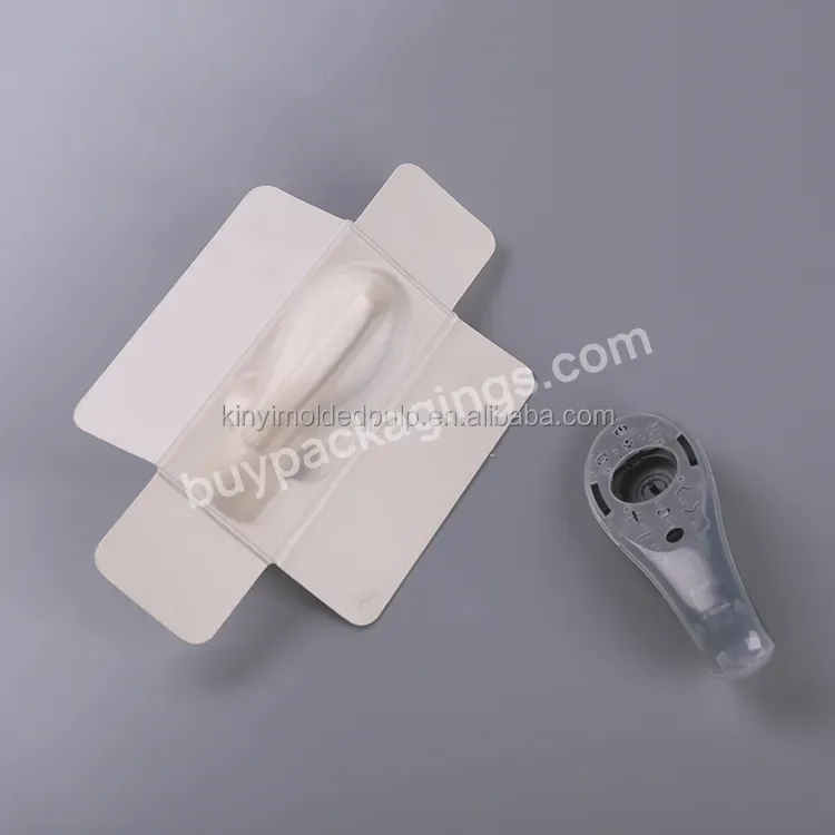 Odm / Oem Biodegradable Sugarcane Pulp Molded Inlay Customized Logo White Electronic Packaging Insert Tray