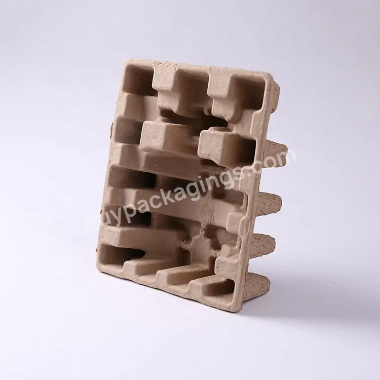 Odm / Oem Paper Pulp Brown Color Manufacturer Paper Packaging Tray No Additives Disposable Recycled Pulp Mold Insert