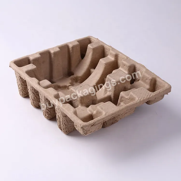 Odm / Oem Paper Pulp Brown Color Manufacturer Paper Packaging Tray No Additives Disposable Recycled Pulp Mold Insert