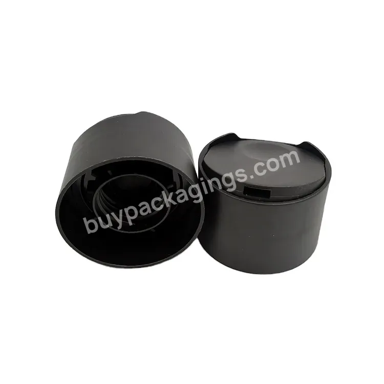 Oem 24/410 Matte Surface Black Double Wall Disc Top Cap For Lotion Bottle - Buy Matte Black Disc Top Cap,24/410 Matte Black Disc Cap,Double Wall Disc Cap For Bottle.