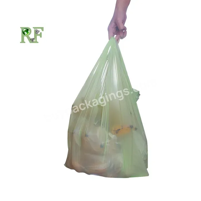 Oem Corn Starch Eco-friendly Biodegradable Carry Plastic T-shirt Compostable Carry Bags For Supermarket - Buy Compostable Vest Bag,Tshirt Carry Bags,Supermarket Carry Bag.