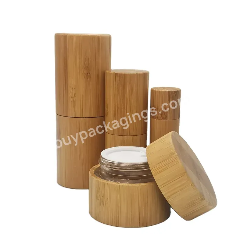 Oem Cosmetic Packaging Set Customized Eco-friendly Bamboo Series Bottle/jar/lip Balm/spray For Cosmetic Container Manufacturer