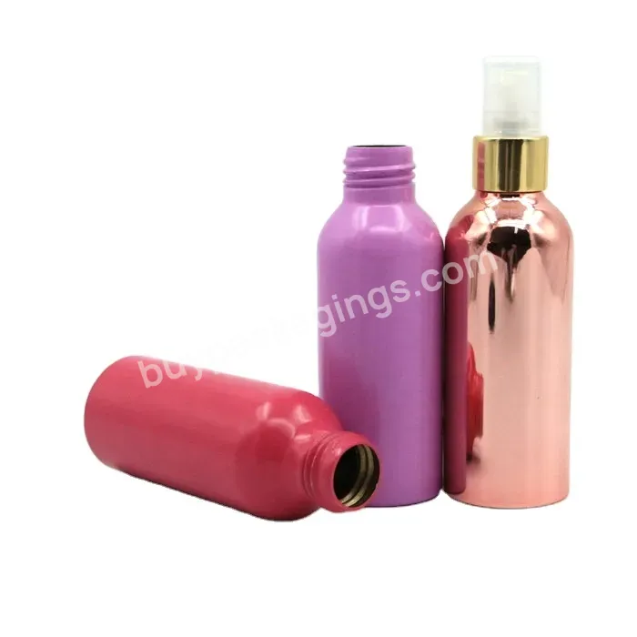 Oem Custom 100ml Empty Uv Pink Color Mirror Surface Aluminum Spray Perfume Bottle Manufacturer/wholesale Manufacturer/wholesale - Buy Aluminum Spray Perfume Bottle.