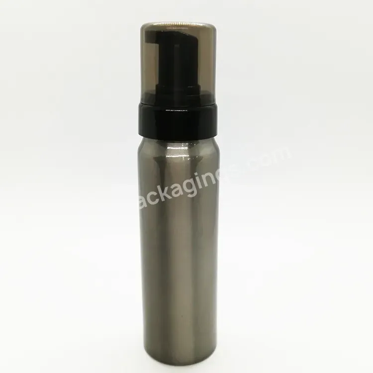 Oem Custom 200ml Refillable Foaming Pump Metal Bottle Soap Aluminum Bottle With Foam Dispenser For Face Hand Cleanser Liquid Manufacturer/wholesale