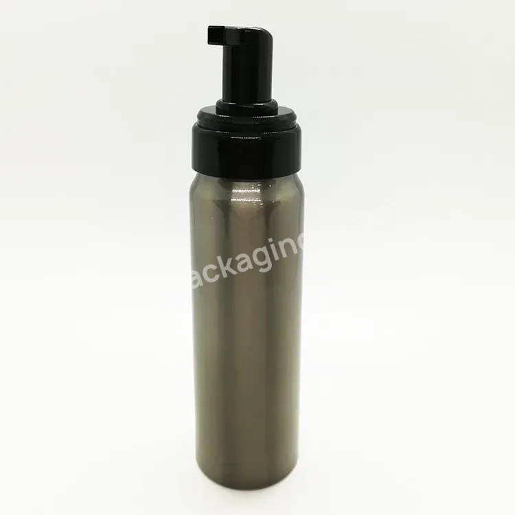 Oem Custom 200ml Refillable Foaming Pump Metal Bottle Soap Aluminum Bottle With Foam Dispenser For Face Hand Cleanser Liquid Manufacturer/wholesale