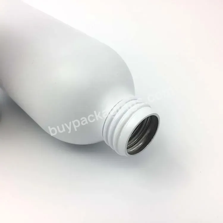 Oem Custom 250ml Matte White Aluminum Bottle Aluminum Cosmetic Packaging Bottles