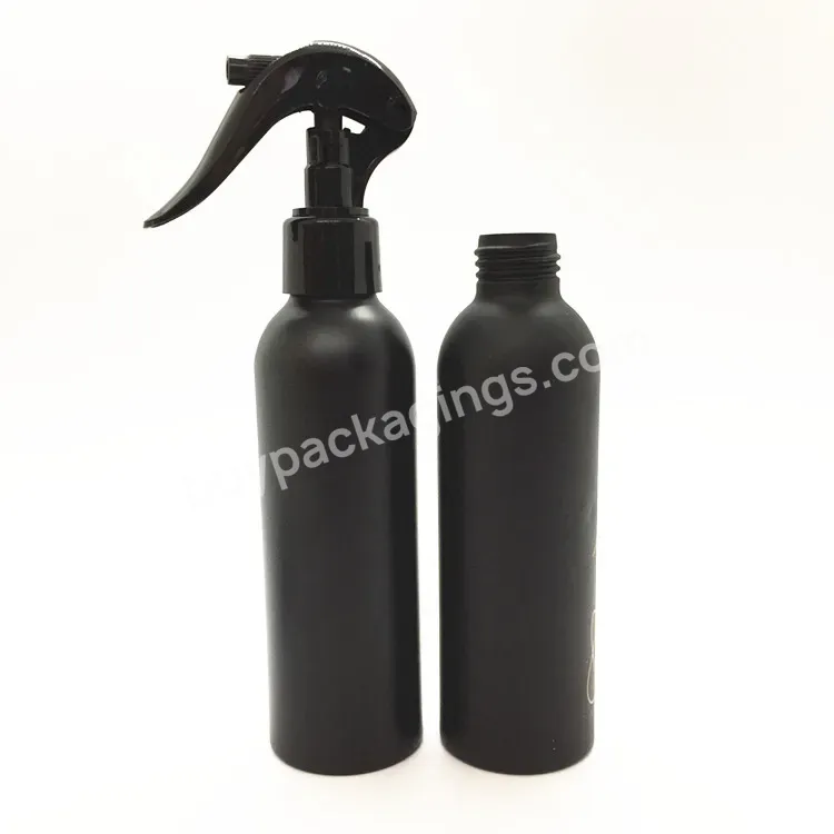 Oem Custom Cosmetic Matte Black Empty Fine Mist 100ml Aluminum Spray Bottle With Trigger Spray