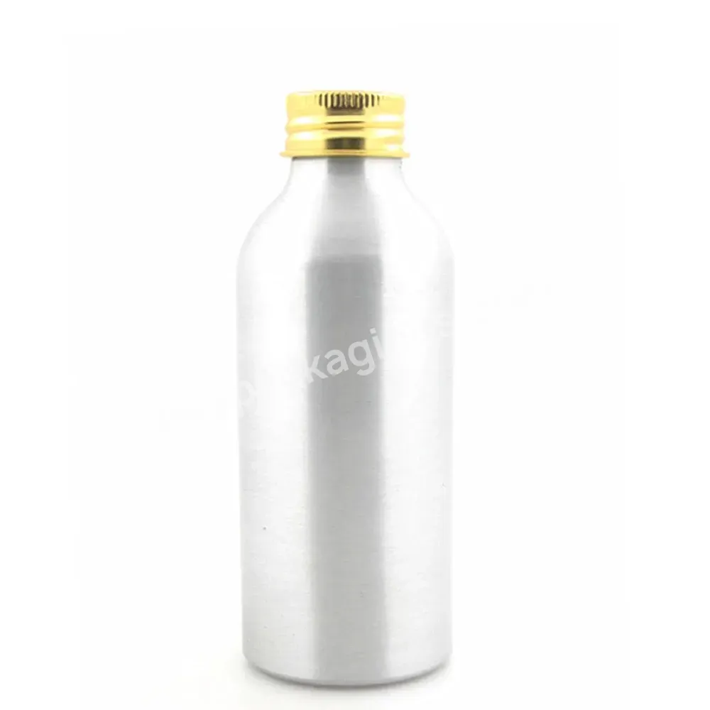 Oem Custom Cosmetic Silver Aluminum Bottle Refillable Aluminum Bottle With Screw Cap 100ml Manufacturer/wholesale