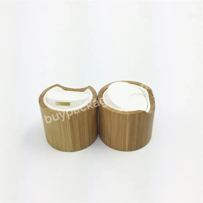 Oem Custom Factory Plastic Disc Top Cap 24/410 28/410 Cosmetic Bamboo Disc Cap For Lotion - Buy Bamboo Disc Top Cap.