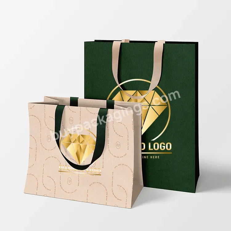 Oem Customized Printed Jewelry Clothing Packaging Retail Luxury Famous Brand Shopping Paper Gift Bags With Your Own Gold Logos - Buy Luxury Shopping Paper Bag,High Quality Paper Gift Bag,Famous Brand Paper Bag.
