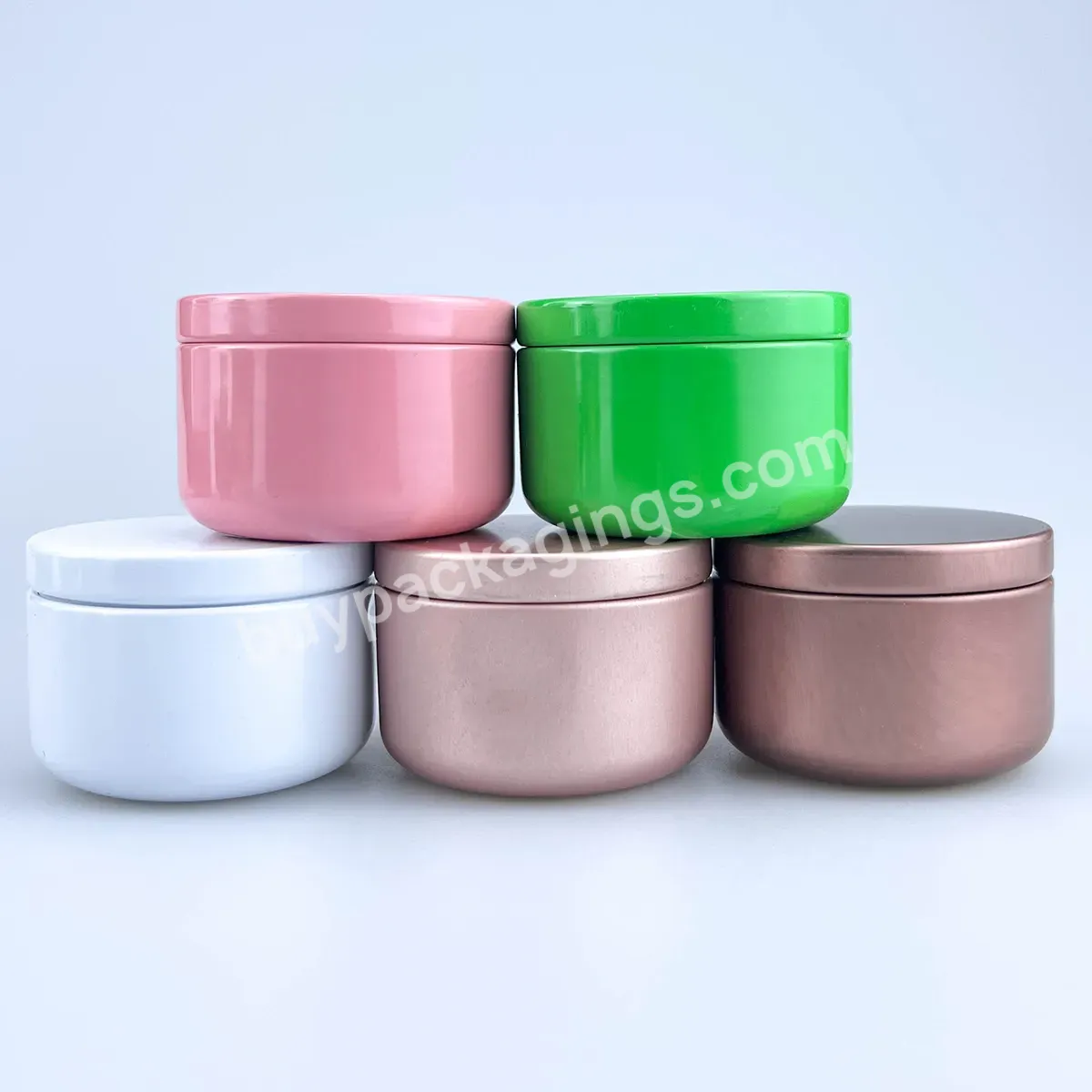 Oem Eco-friendly Recycle 1.6oz Customized Emboss Labeling Cmyk Printing Round Shape Metal Cans For Food Packing - Buy New Design Custom Printing Candle Tea Aluminum Tin Box With Screw Lids And Windows,Chinese Manufacturer Directly Airtight Aluminum T