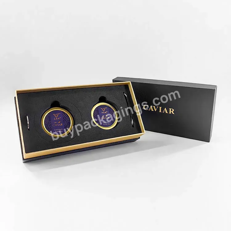 Oem Factory Custom Printing Logo Colorful Design Paper Boxes Caviar Packaging Box - Buy Retail Manufacturer Customized Print Excellent Black Paper Boxes Caviar Package,China Manufacturer Customization Hot Sale Custom Logo Food Box Caviar Packaging Bo