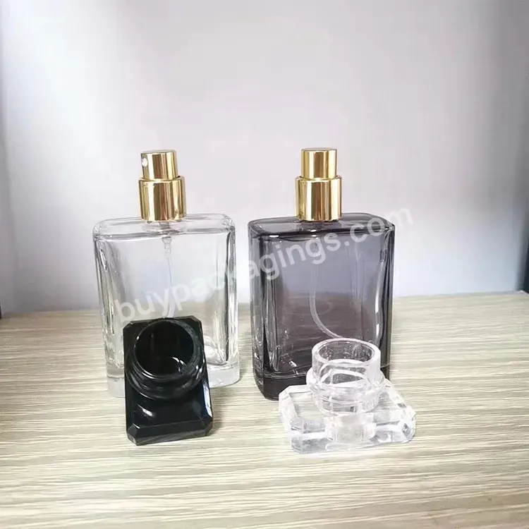 Oem Factory Price Empty Square Atomizer Perfume Bottle Packaging 100ml 50ml 30ml Clear Glass Perfume Bottle With Gold Sprayer - Buy Perfume Bottle With Box Set,Perfume Bottles 30 Ml Glass Spray,Square 50ml 60ml 30ml 100ml Empty Refillable Custom Luxu