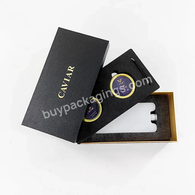 Oem Factory Wholesale Custom Logo Free Design Paper Boxes Caviar Package Box - Buy Retail Manufacturer Customized Print Excellent Black Paper Boxes Caviar Package,China Manufacturer Different Color Custom Free Sample Food Box Caviar Package Box,Cavia