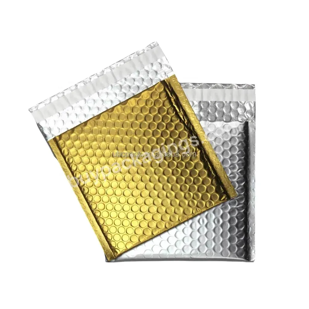 Oem Free Sample Wholesale Biodegradable Gold Customized Bubble Mailer Padded Envelopes Shipping Matte Black Poly Mailer Bag - Buy Silver Air Bubble Bag,Padded Envelopes,Metallic Bubble Mailers.