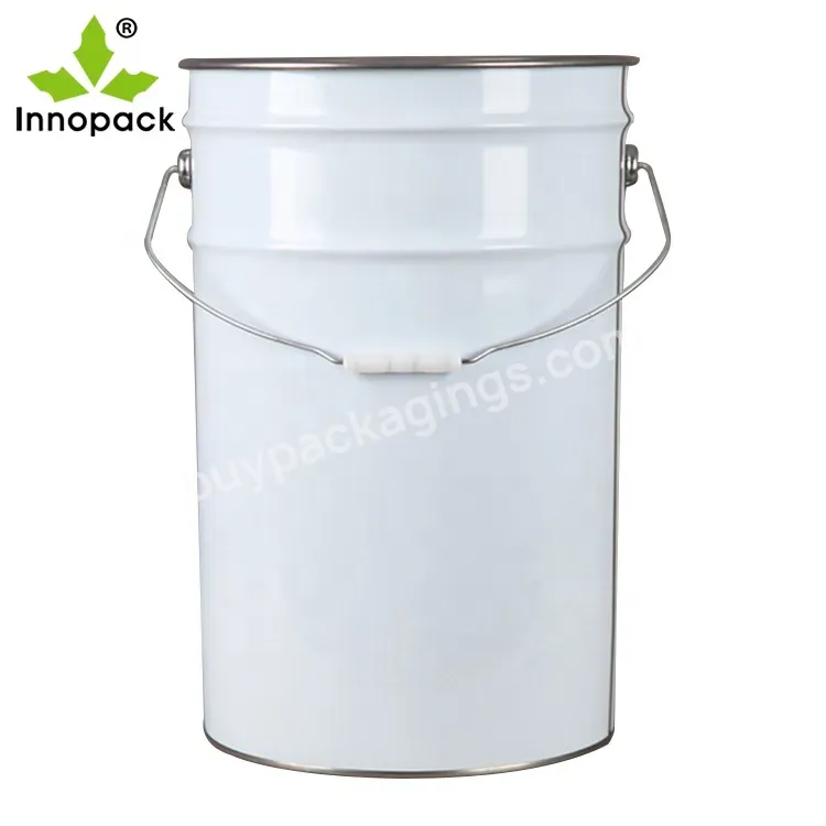 Oem Galvanized25l Metal Bucket With Lock Ring Lid - Buy Metal Buckets White,Galvanized Bucket With Lid,Bucket For Sale.