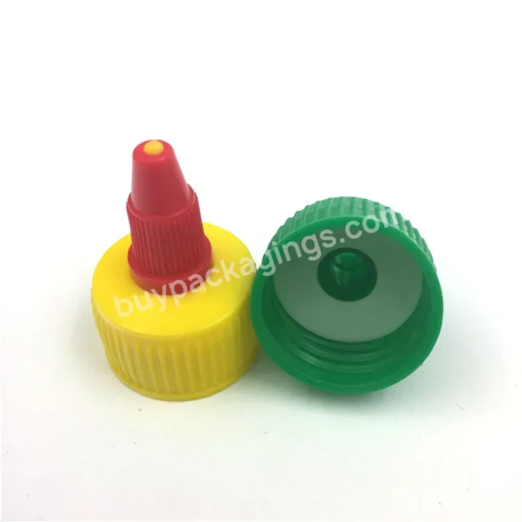 Oem Hot-selling Factory Sale 28/410 Yellow Green Dispensing Twist Off Lid For Squeeze Bottle Wholesale - Buy Twist Off Lid,Twist Top Lid,Dispensing Top Lid.
