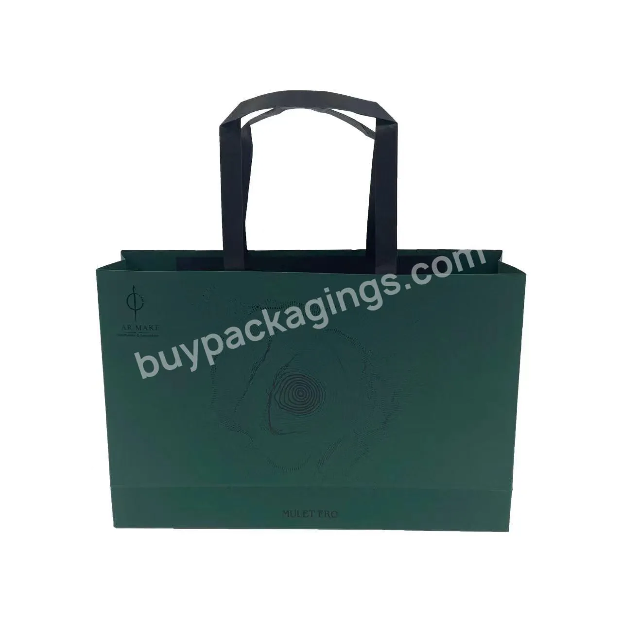 OEM Luxury Custom Logo Paper Shopping Bags Reusable Eco Friendly Gift Packaging Paper Box With Ribbon Handle