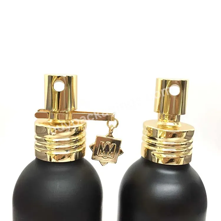 Oem Matte Black Aluminum Pump Sprayer Bottle Luxury Metal Aluminum Sprayer With Clip For Perfume Packaging