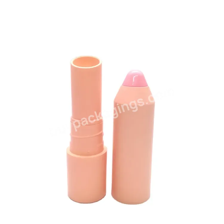 Oem Oem Custom 2022 New Luxury Pencil Shape Lip Balm Tube Empty Custom Pink Lipstick Container For Cosmetic Packaging - Buy Lip Balm Tube,Lipstick Container,Empty Lip Balm Tube.
