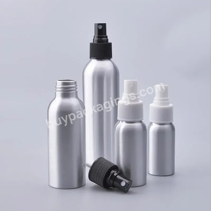 Oem Oem Custom 30ml 50ml 100ml Aluminium Spray Bottle Refillable Black Pump Sprayer Atomizer For Cosmetic
