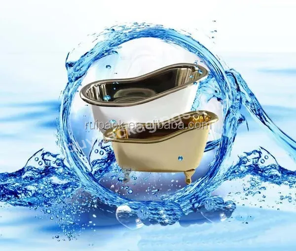 Oem Oem Custom Gold Bathtub Packaging Container,Plastic Container For Bottle And Jar