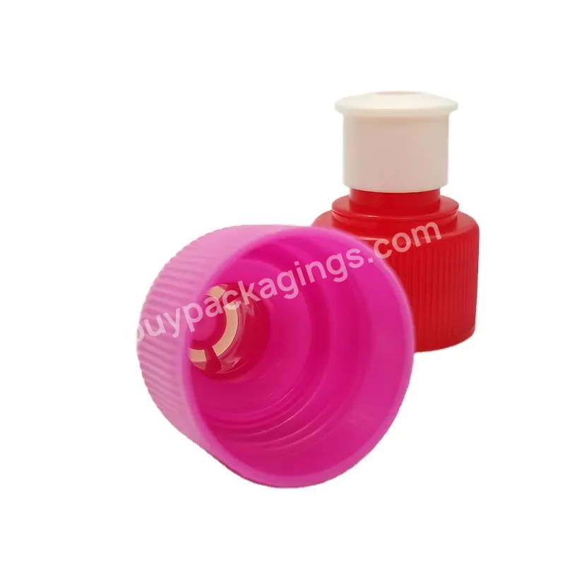 Oem Oem Custom Packaged Juice Complementary Food Suction Mouth Push Pull Cap Universal Plastic Screw Cover Plastic Cap - Buy Push Pull Cap,Plastic Lid,Screw Closure.