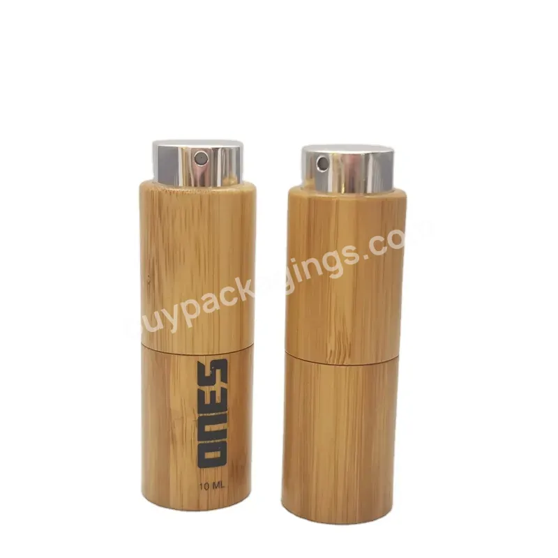 Oem Oem Empty 10ml Bamboo Refillable Perfume Spray Atomizer Bottle Support Customized Logo