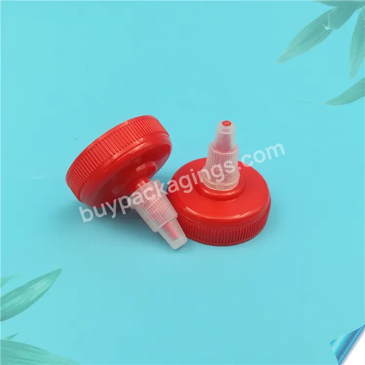 Oem Rts New Design 37mm Pointed Nozzle Mouth Twist Top Cap For Paint Bottle - Buy Plastic Twist Bottle Cap,Plastic Bottle Nozzle Cap,Twist Off Cap.