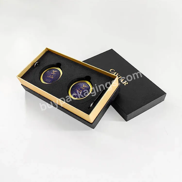 Oem Wholesale Luxury Custom Printed Logo Best Selling Paper Boxes Caviar Gift Box - Buy Retail Manufacturer Customized Print Excellent Black Paper Boxes Caviar Package,Cajas De Carton Custom Brand New Promotion Food Box Caviar Gift Box,Caviar Gift Bo