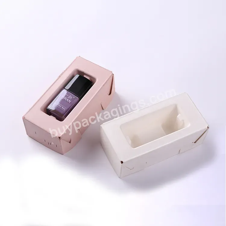 Oem/odm Custom Cosmetic Biodegradable Sugarcane Raw Materials Mold Packaging For Nail Polish - Buy Cosmetic Packaging,Cosmetic Inner Tray,Biodegradable Ecofriendly Packaging.