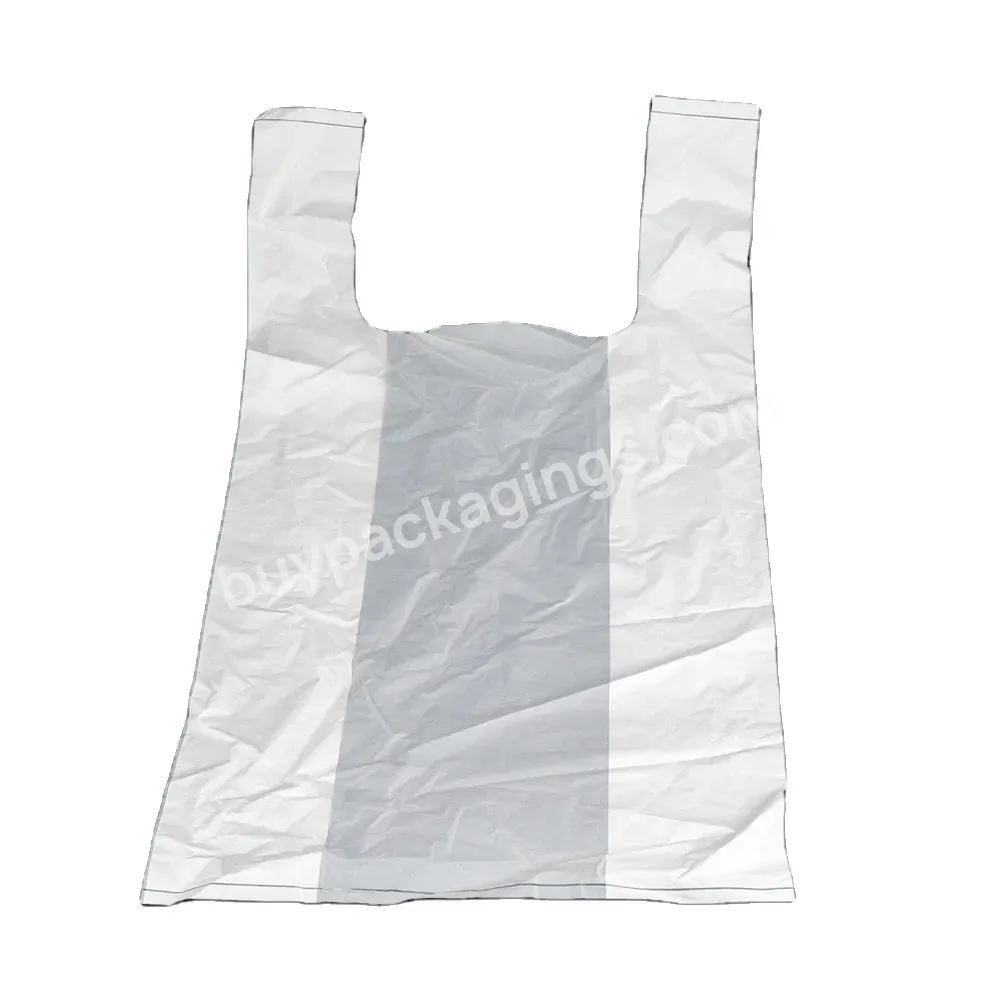 Ok Compost 100% Biodegradable T-shirt Bag Eco Friendly Bioplastic Vest Shopping Bag For Supermarket - Buy T-shirt Bag,Take Out Bag,Retail Bag.