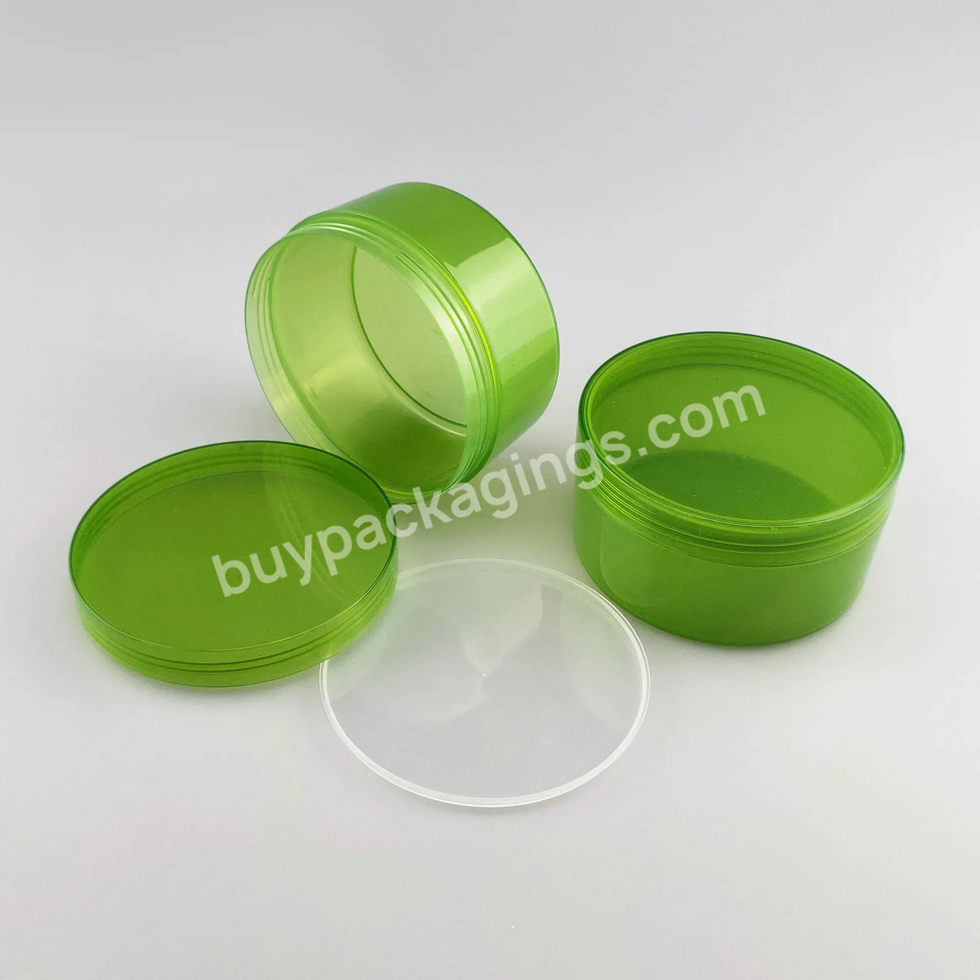 On Sales - Pp Plastic Cream Jar 300ml Green Empty Cosmetic Jar Body Scrub Container For Sale In Stock - Buy Cream Jar Factory Wholesale Popular High Selling Cheap Black Skin Care Cream Jar In Stock With Custom Logo,Cosmetic Jar Cosmetic Plastic Jar F