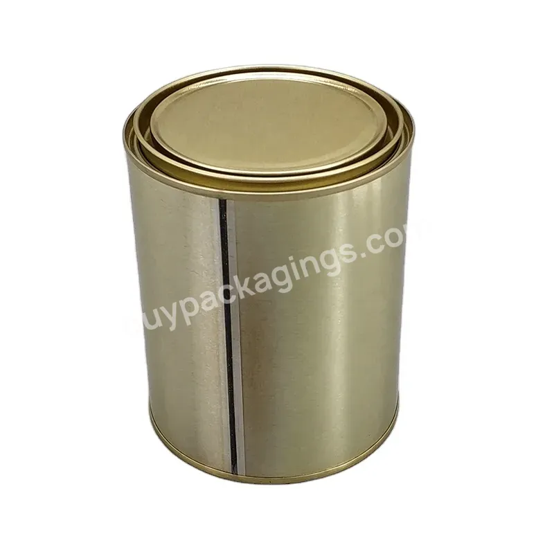 One Pint Metal Tin Round Oil Can With Lid/500ml Tin Cans - Buy Cooking Oil Tins,Metal Packing For Oil,Olive Oil Tin Cans.
