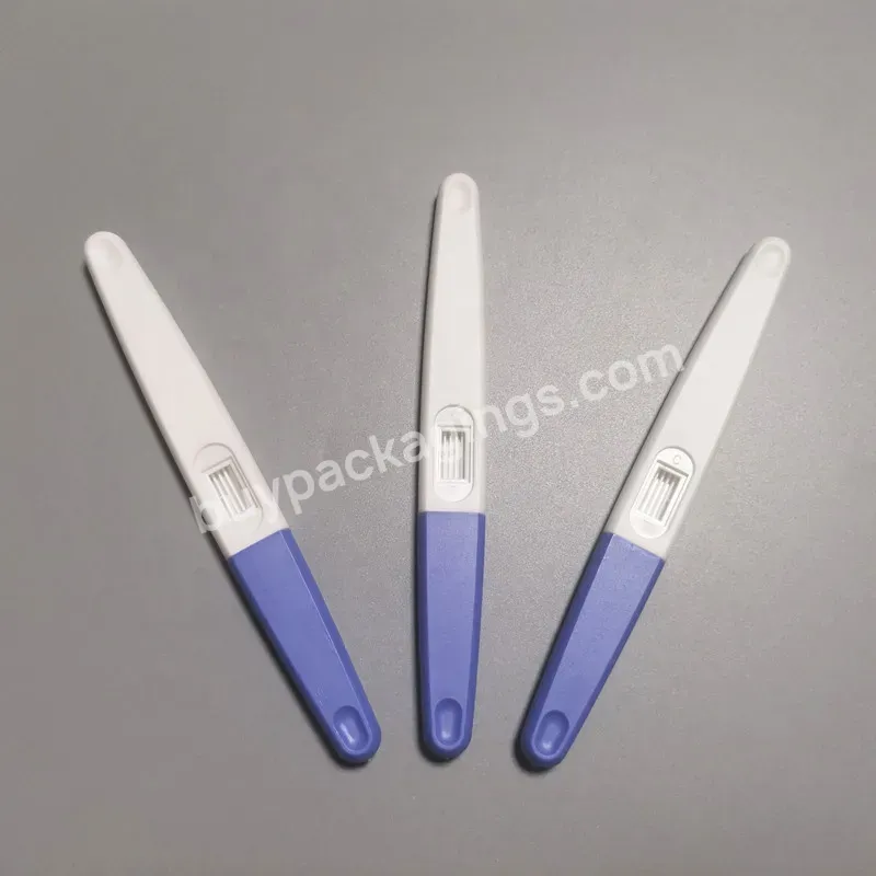 One Step Fast 3mm 4mm 6mm Midstream Hcg Early Pregnancy Test Cassette Pencil Shape Test Cassette