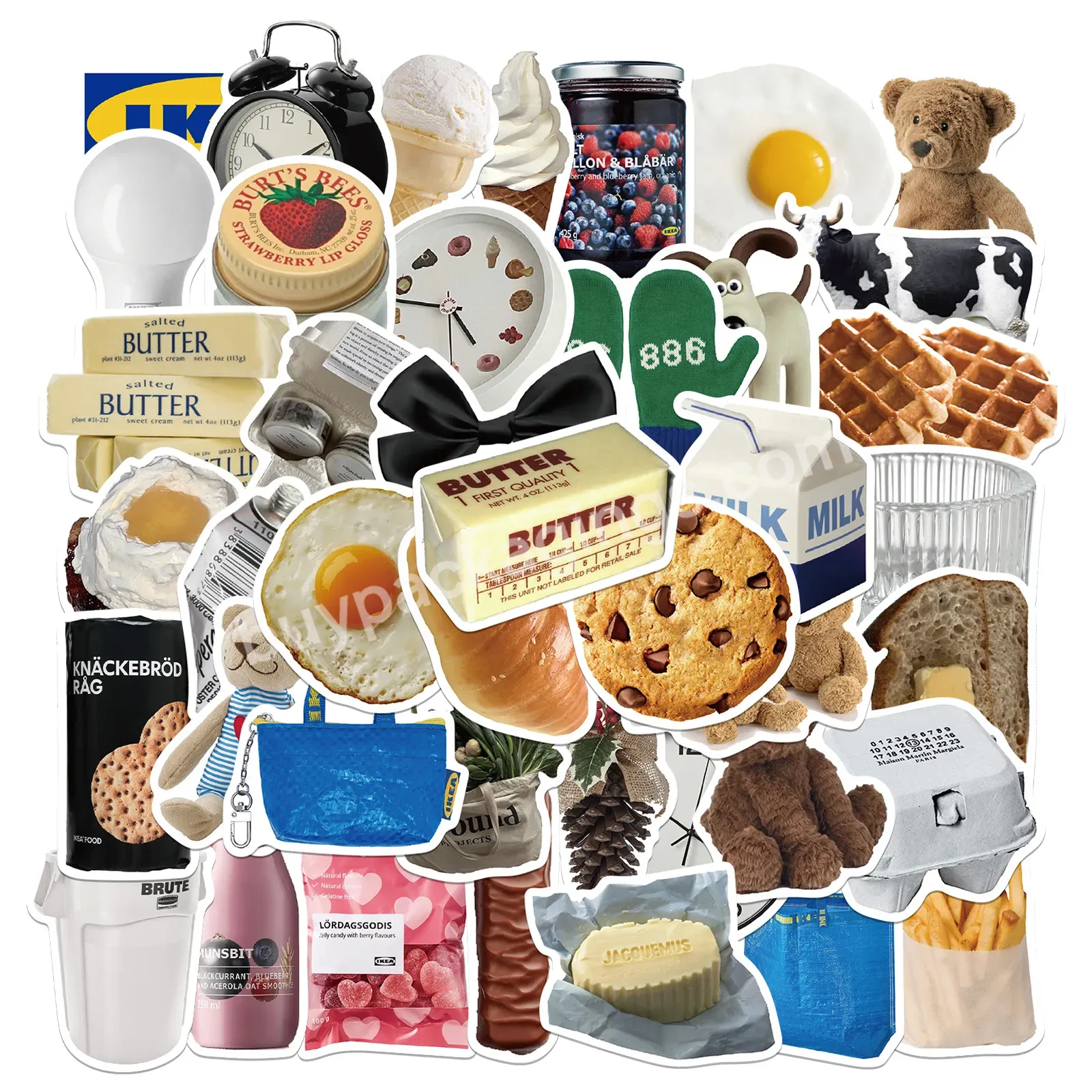 Opp Bag Set In Stock Food Sticker - Buy Food Sticker.