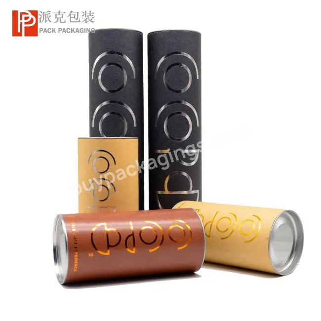 Original new design decorative chocolate instant coffee packaging box with metal lid