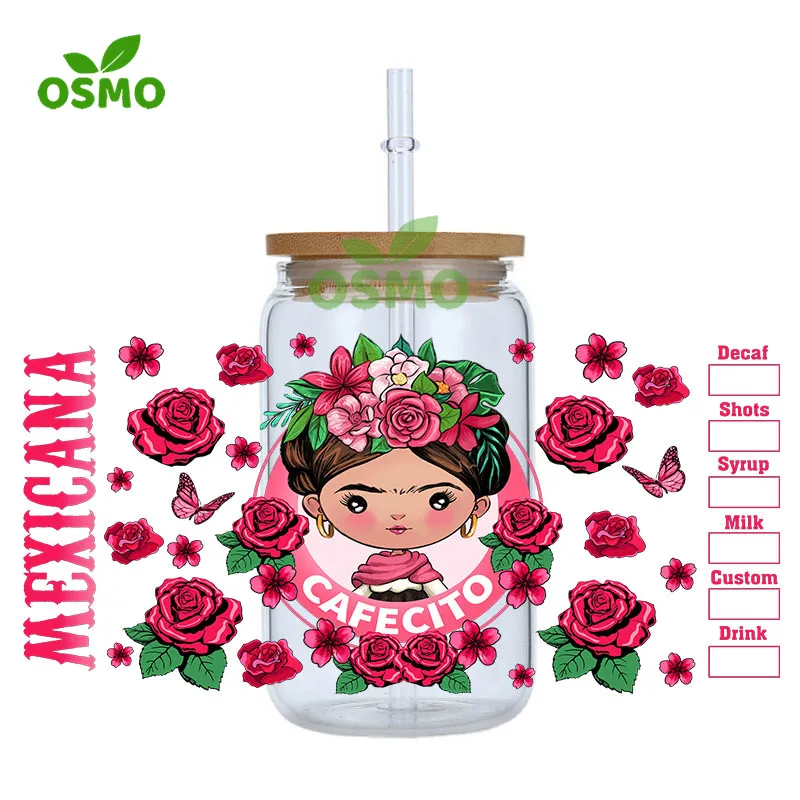 Osmo Factoroy Wholesale Custom Uv Dtf Transfer Cup Wraps Eco Solvent Transfer Wraps for Cups Tumblers Libbey Glass Cans