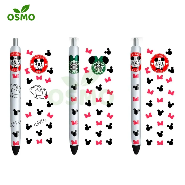 Osmo Factoroy Wholesale Customize UV Dtf Pen Wraps Eco Solvent Transfers Pen Decal Stickers