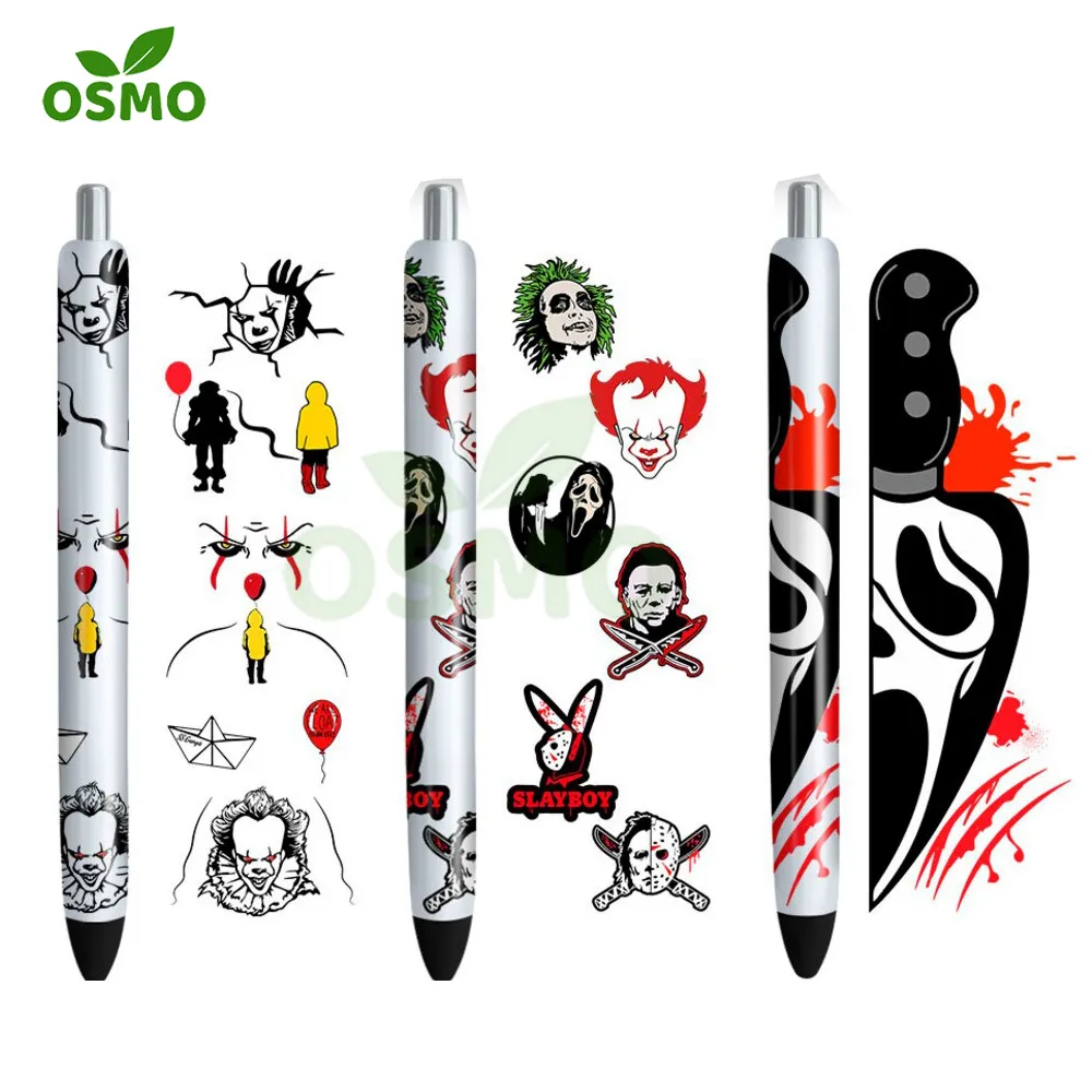 Osmo Factoroy Wholesale Customize UV Dtf Pen Wraps Stickers Eco Solvent Transfers Pen Decal Stickers